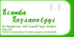 bianka rozsavolgyi business card